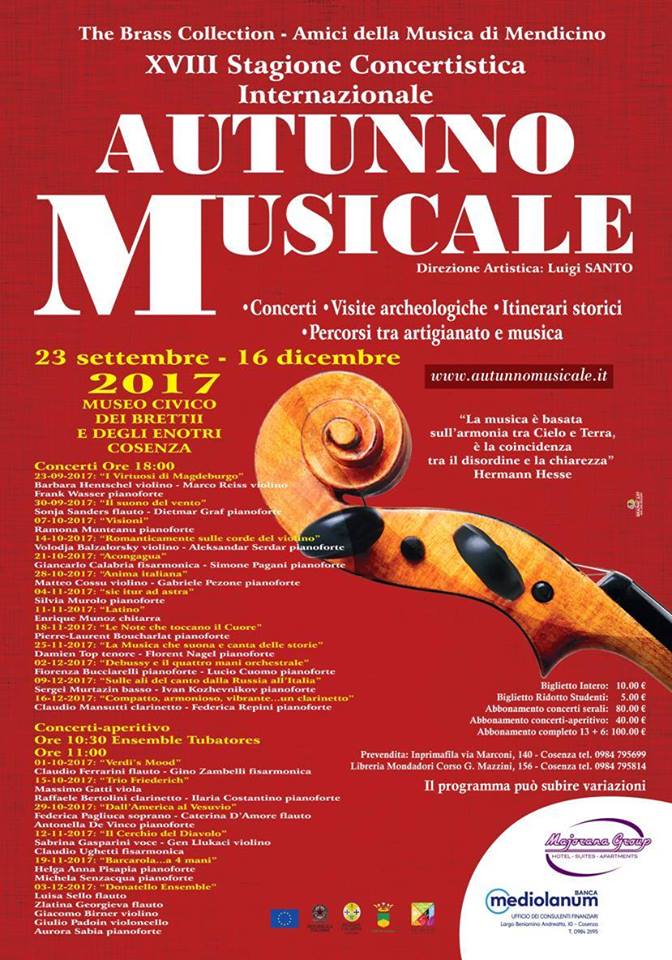 XVIII Stagione Concertistica Internazionale AUTUNNO MUSICALE