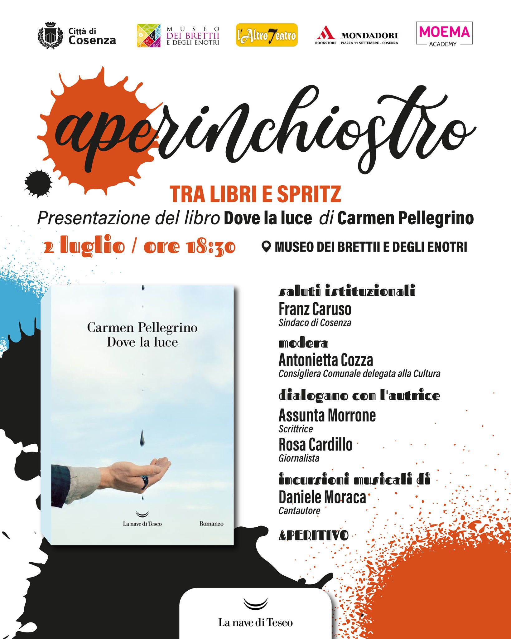 APERINCHIOSTRO - PRESENTAZIONE DEL LIBRO "DOVE LA LUCE" DI CARMEN PELLEGRINO
